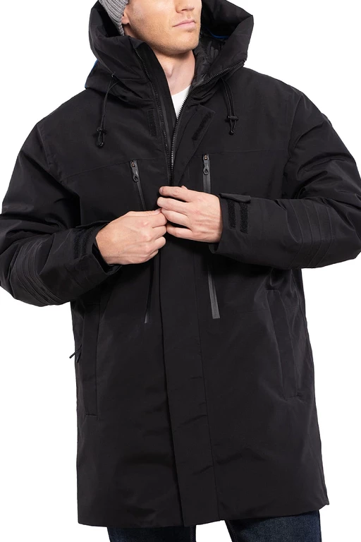 EXTREME PARKAS SVART FAST HUVA