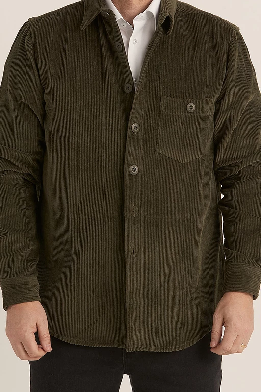 DIDRIK OVERSHIRT MÖRK GRÖN